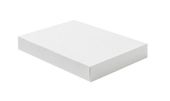 白色纸板纸盒子为产品设计模型孤立的白色背景