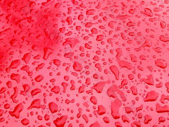 水下降的罩的车雨滴的表面的车的铁表面流下来摘要背景和水纹理为设计