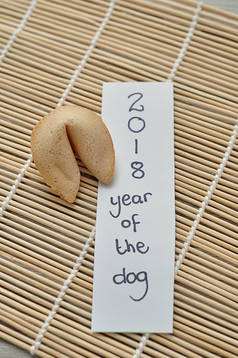 中国人新一年设计《财富》杂志饼干和请注意一年的狗