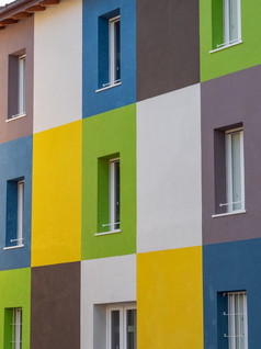 外观房子划分成矩形空间彩色的不同的方法