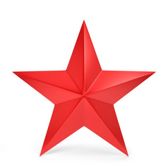红色的明星插图孤立的白色背景