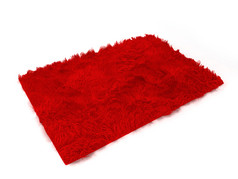 毛茸茸的地毯插图孤立的白色背景