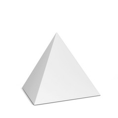 白色金字塔图表插图孤立的白色背景