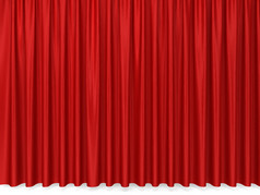 剧院窗帘插图孤立的白色背景