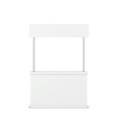 空白促销计数器站模型插图孤立的白色背景