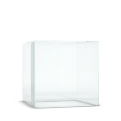 空玻璃显示插图孤立的白色背景
