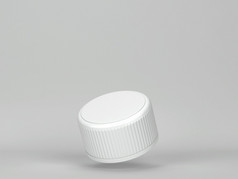 空白塑料瓶帽模型插图灰色的背景
