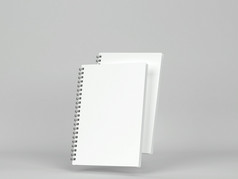 空白笔记本模型插图灰色的背景