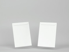 空白信封模型插图灰色的背景