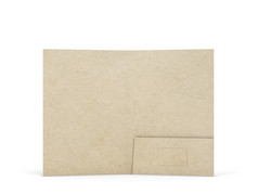 空白文件夹与业务卡模型插图孤立的白色背景