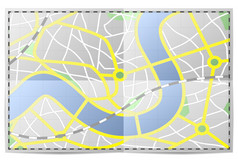 插图折叠城市地图