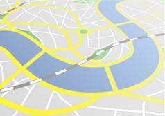 插图城市地图与的角度来看