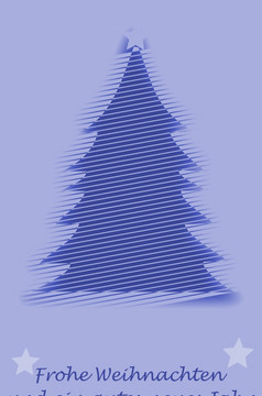 摘要圣诞节树和的德国单词为快乐圣诞节和快乐新一年圣诞节卡