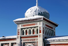 热列兹诺沃德斯克俄罗斯1月的奥斯特洛夫斯基洗澡建筑一个的杰出的建筑风景热列兹诺沃德斯克片段