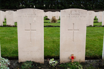 ramscappelle路军事墓地英国军事墓地从的第一个世界战争圣约里斯比利时