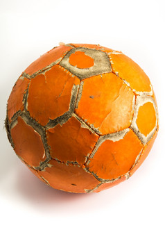 穿橙色足球球