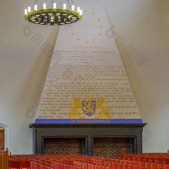 的骑士大厅大厅骑士的黑格与文章的荷兰<strong>宪法</strong>的壁炉架