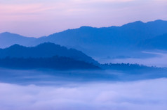 的海雾的中央谷kaeng克拉昌国家公园佛丕府泰国kaeng克拉昌国家公园