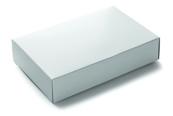 空白白色纸盒子孤立的白色背景