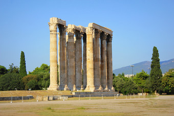的古老的寺庙奥林匹斯山的宙斯雅典希腊的古老的寺庙奥林匹斯山的宙斯雅典希腊