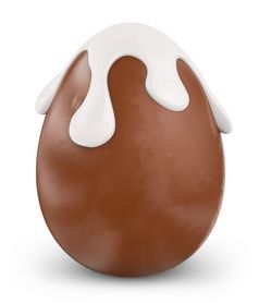 的巧克力eggson白色背景呈现