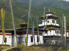 佛教Dzong修道院附近廷布的王国不丹
