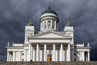 赫尔辛基大教堂参议院广场赫尔辛基芬兰的教堂是建之间的致敬的大公爵芬兰沙皇尼古拉斯俄罗斯是已知的尼古拉斯教堂直到的独立芬兰