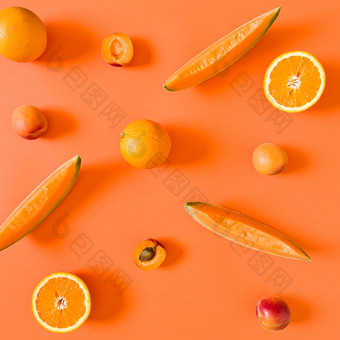新鲜的<strong>橙色</strong>健美的水果在<strong>橙色</strong>背景新鲜的<strong>橙色</strong>健美的水果