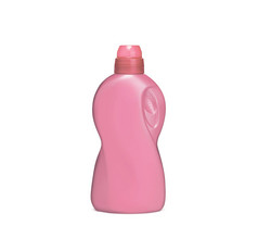 塑料化学瓶孤立的白色背景与剪裁路径