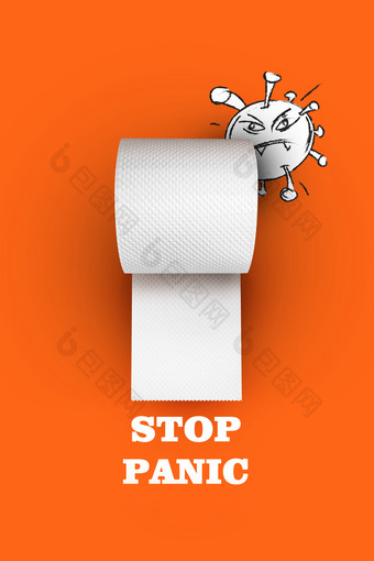 冠状病毒厕所。。。纸卫生项目警告对恐慌新冠病毒病毒疫情个人卫生的概念的海报与剪裁路径
