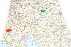 路地图欧洲白色背景