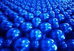 蓝色的未来主义的反射球散景背景