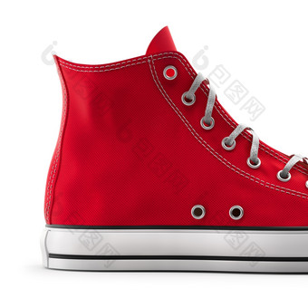 红色的<strong>运动鞋</strong>孤立的白色背景<strong>运动鞋</strong>