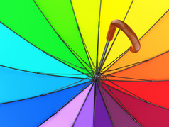 色彩斑斓的彩虹伞孤立的白色背景插图色彩斑斓的彩虹伞孤立的白色背景插图