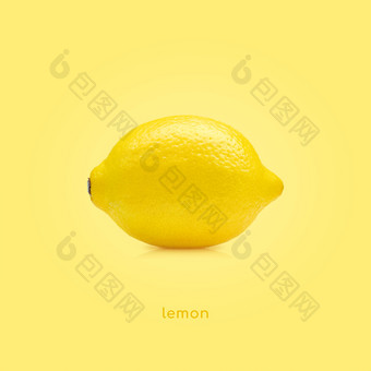 柠檬水果黄色的背景柠檬水果