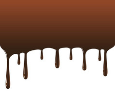 巧克力滴向量插图孤立的白色背景巧克力滴向量插图孤立的白色背景