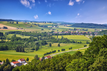 风景如画的风景图像色彩斑斓的景观符腾堡德国