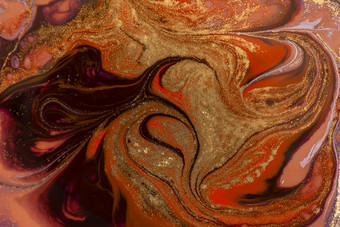 黄金大理石花纹纹理设计红色的和金大理石模式流体艺术黄金大理石花纹纹理设计红色的和金大理石模式流体艺术