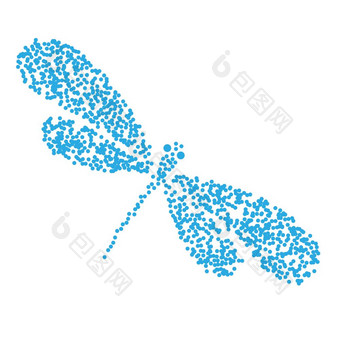 蜻蜓轮廓卡通图形插图豆娘孤立的与黑色的和白色翅膀草图昆虫蜻蜓蜻蜓蓝色的轮廓卡通图形插图豆娘孤立的与<strong>淡</strong>蓝色和白色翅膀草图昆虫