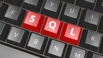 SQL结构化查询语言数据库搜索数据标志图标白色背景SQL结构化查询语言数据库搜索数据标志呈现SQL登记黑暗黑色的键盘背景