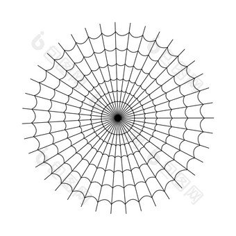 黑色的和白色卡通蜘蛛网络简单的图像与蜘蛛网为万圣节聚会，派对黑色的和白色卡通孤立的蜘蛛网络简单的图像与蜘蛛网为万圣节聚会，派对