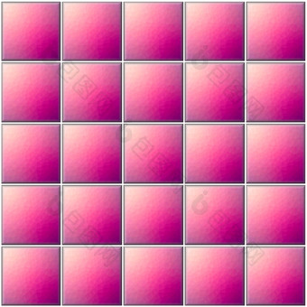 广场粉红色的瓷砖与多边形装饰与白色关节