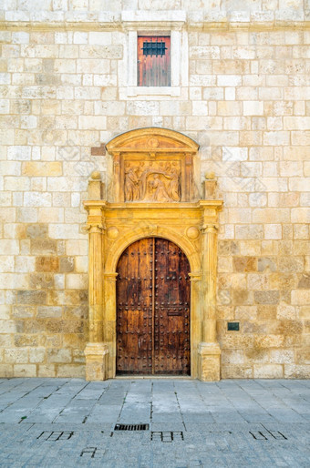 建筑细节的colegio最大三伊尔德丰索Alcala赫纳雷斯省马德里西班牙<strong>成立</strong>的起源的大学Alcala一个的大多数重要的作品的西班牙语文艺复兴时期的