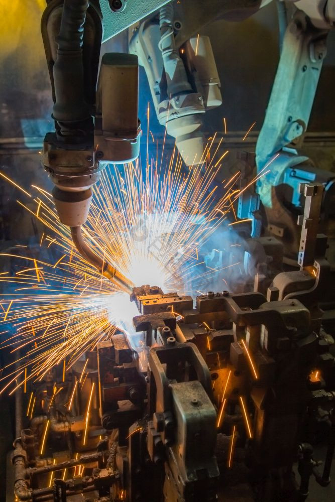 工业机器人是运动焊接汽车部分车工厂