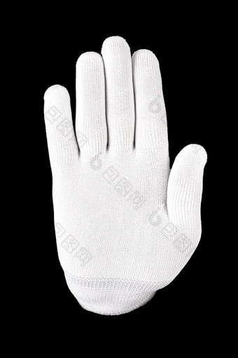 的白色戴着手套手黑色的背景手白色手套显示停止标志黑色的背景白色戴着手套手黑色的背景手白色手套显示停止标志黑色的背景