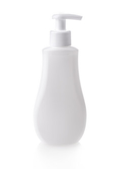 塑料泵肥皂瓶没有标签孤立的白色背景塑料泵肥皂瓶