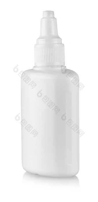 的白色瓶鼻子喷雾白色背景隔离白色瓶鼻子喷雾白色背景隔离
