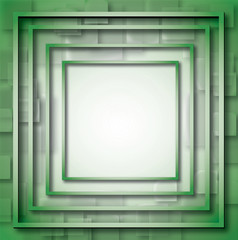 插图绿色空单色彩斑斓的网络互联网广场框架