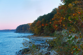 秋天的海岸秋天景观的海秋天景观的海秋天的海岸