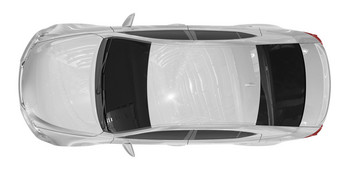 车孤立的白色白色油漆有色玻璃前视图车孤立的白色白色油漆有色玻璃前视图呈现